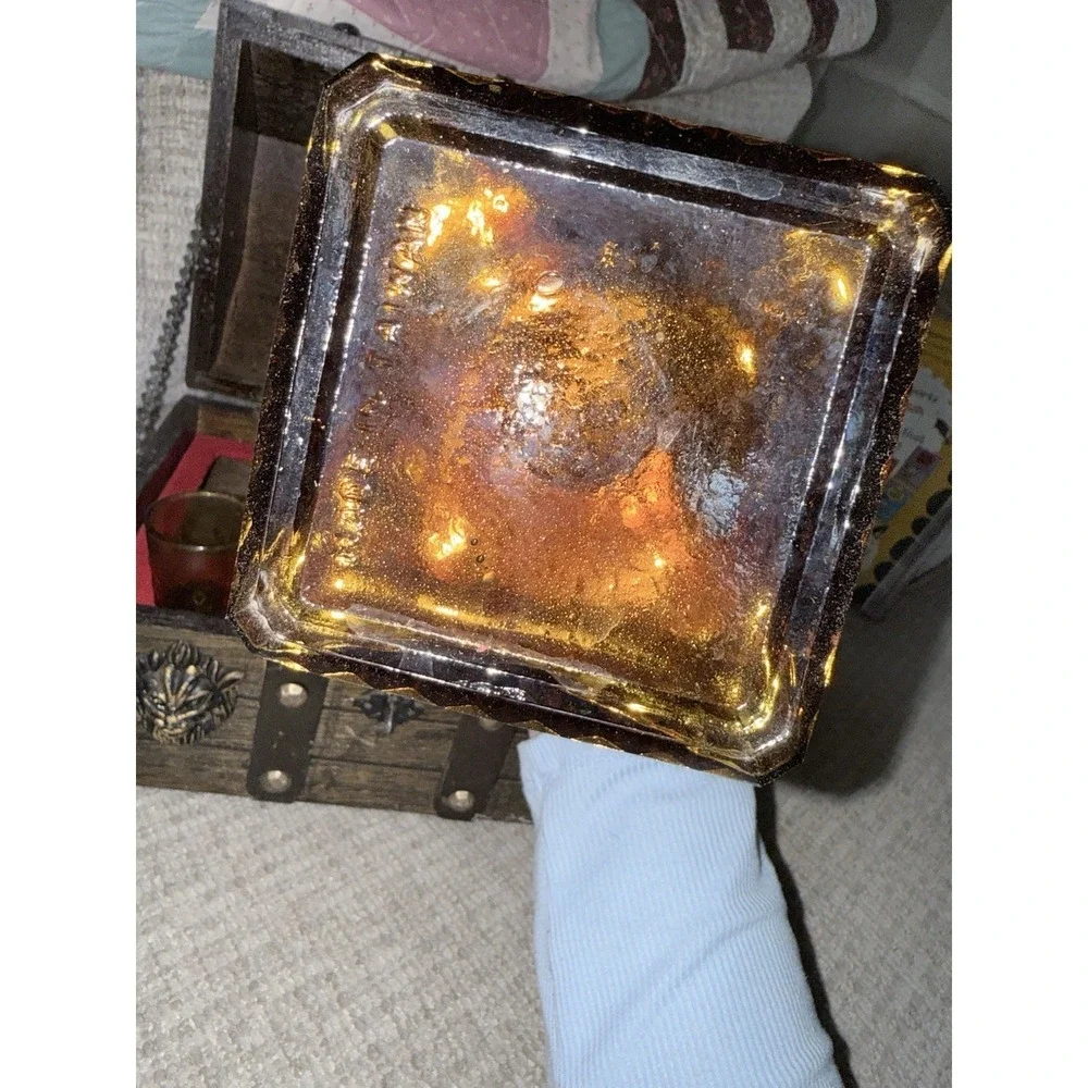 Vintage Medieval Revival Treasure Chest Amber Decanters & Shot‎ Glasses Taiwan